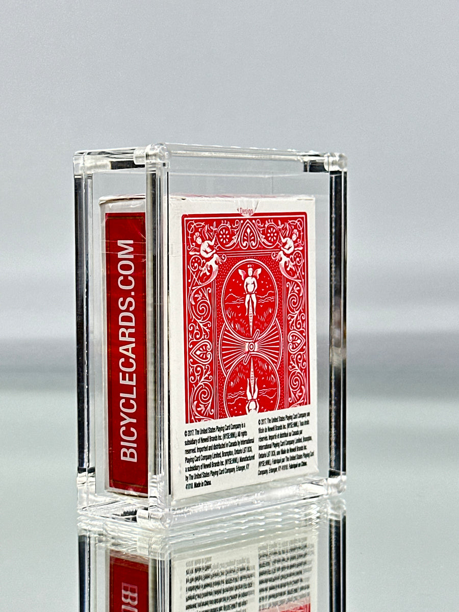 Bicycle Mini Rider Back Playing Cards (Red) With Acrylic Case