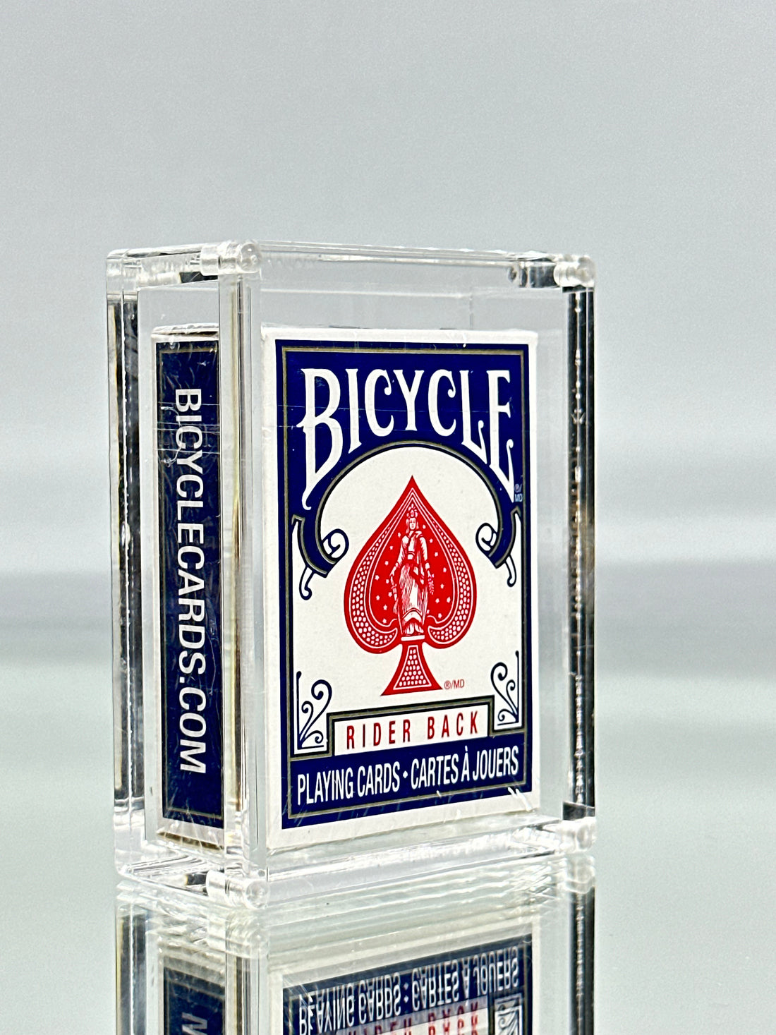 Bicycle Mini Rider Back Playing Cards (Blue) With Acrylic Case