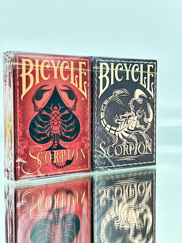 Bicycle Scorpion Gilded Playing Cards Set (Brown And Red)