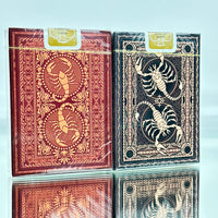 Bicycle Scorpion Gilded Playing Cards Set (Brown And Red)