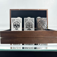 Apocalypse Bicycle Wooden Box Set (3 Decks & 3 Coins) Playing Cards