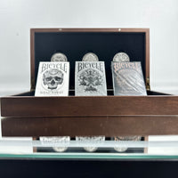 Apocalypse Bicycle Wooden Box Set (3 Decks & 3 Coins) Playing Cards