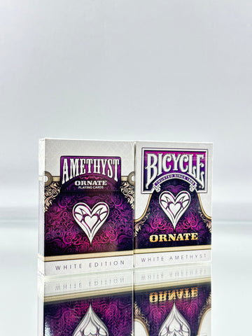 Bicycle And Unbranded Ornate White Amethyst Playing Cards Set USPCC