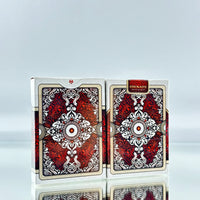 Bicycle And Unbranded Ornate White Scarlet Playing Cards Set USPCC (SIGNED)