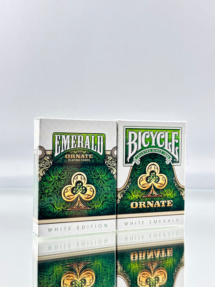Bicycle And Unbranded Ornate White Emerald Playing Cards Set USPCC