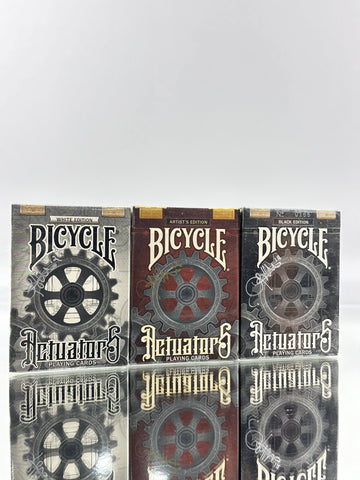 Bicycle Actuators Playing Cards Set (Signed, Numbered): White Edition, Artist Edition, Black Edition