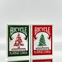 Bicycle Santa Back Red & Green Playing Cards Set