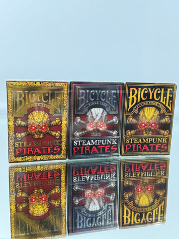 Bicycle Steampunk Pirates Plunder Edition, Black Flag And Standard Edition Playing Cards Set