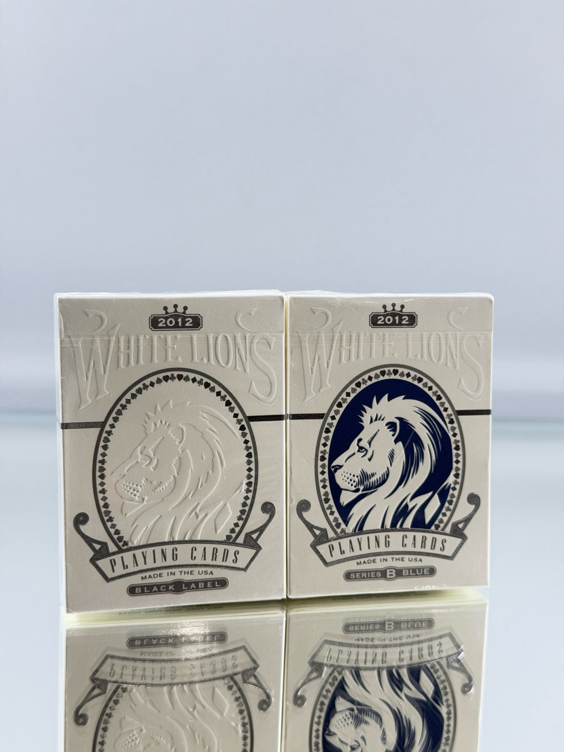 David Blaine White Lions Black Label And Series B Blue Playing Cards Set