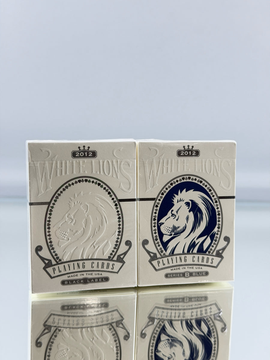 David Blaine White Lions Black Label And Series B Blue Playing Cards Set