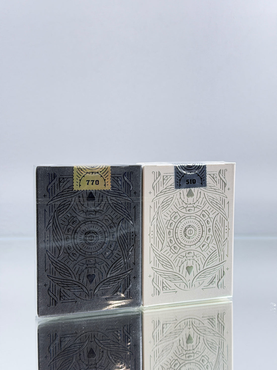 Celestial Amor Dei Black And White Playing Cards