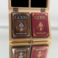 Greek Gods Red And Black Gilded Playing Cards Collectors Box Set (Coin Included)