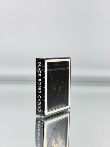 Black Roses Gold Gilded Playing Cards