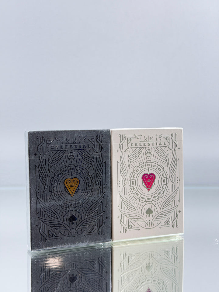 Celestial Amor Dei Black And White Playing Cards