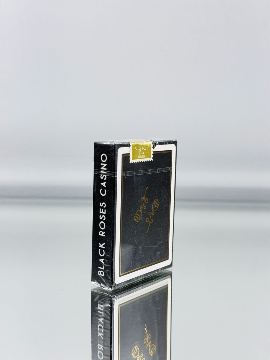 Black Roses Gold Gilded Playing Cards
