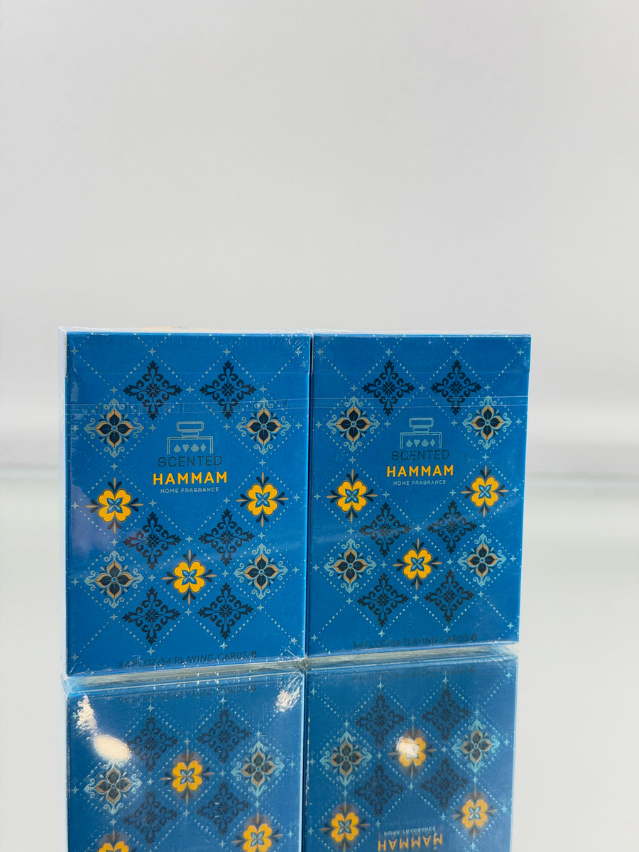 Scented Hammam And Blue Gilded Playing Cards Set