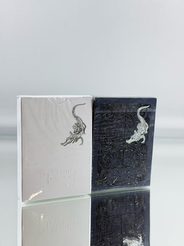 David Blaine White Silver And Black Silver Gatorback Playing Cards Set