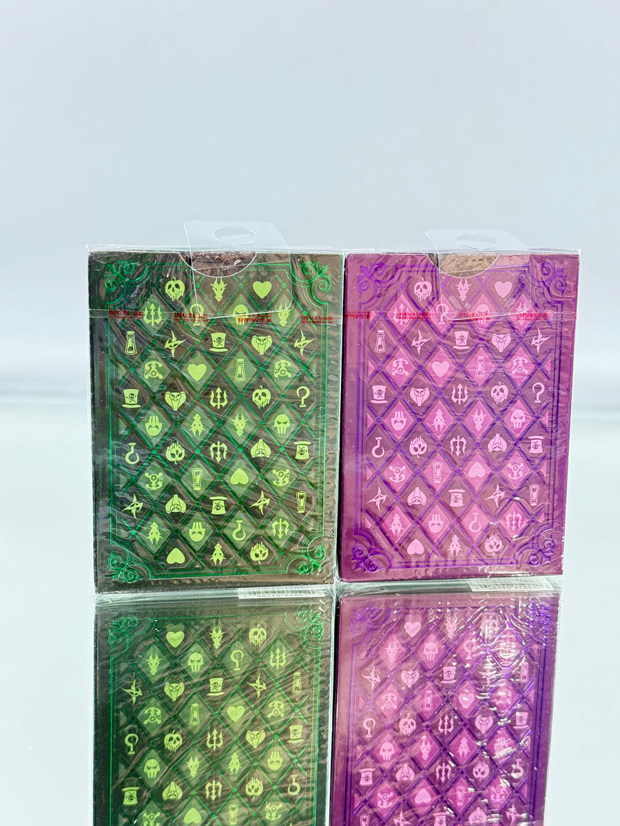 Bicycle Disney Villains Inspired And Purple Green Playing Cards Set