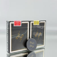 Black Roses Gold Gilded And Gold Foil Casino Edition Playing Cards Set