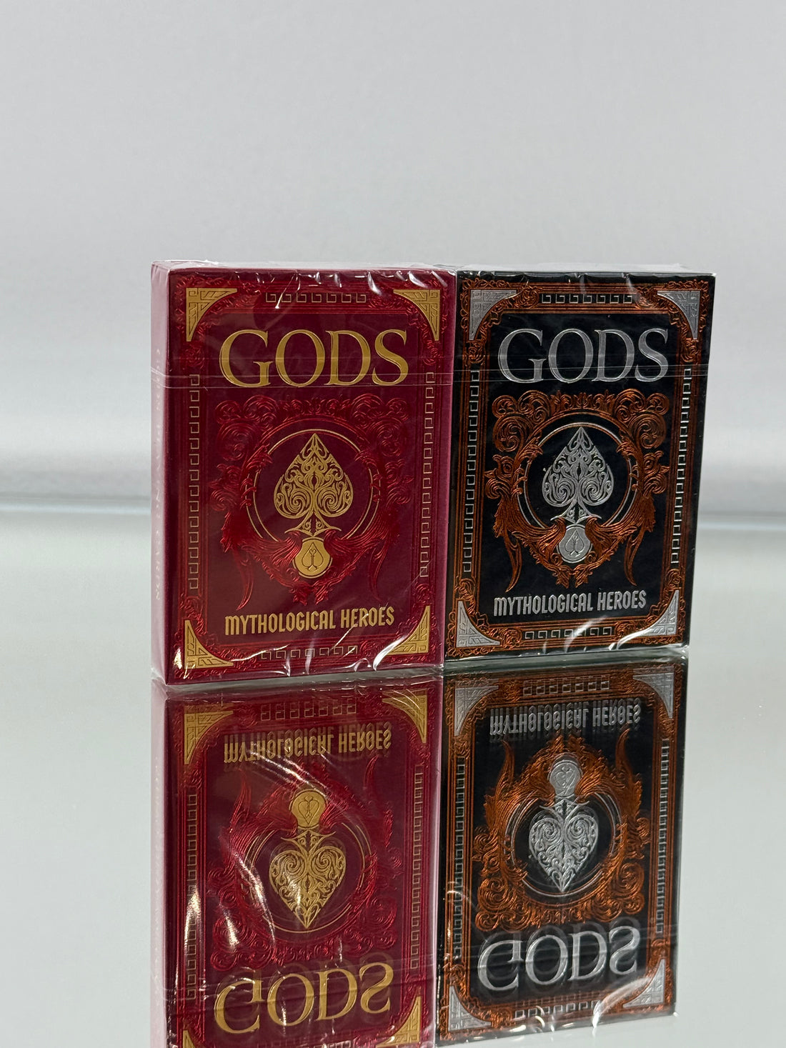 Greek Gods Red And Black Gilded Playing Cards Set