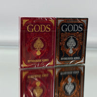 Greek Gods Red And Black Gilded Playing Cards Set