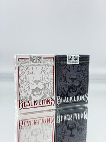 Black Lions Red And Black Edition Playing Cards Set