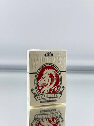 David Blaine White Lions Series B Red Edition Playing Cards